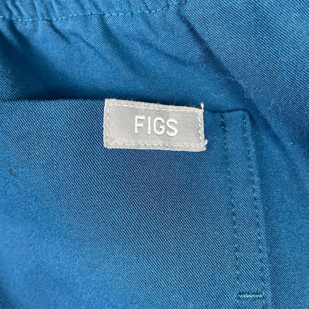 FIGS Catarina Zamora Scrub Set Womens S/M Blue V-Neck Jogger Stretch Excellent - Picture 16 of 16